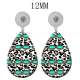 10 styles Leopard Pattern  Acrylic Painted Water Drop earrings fit 12MM Snaps button jewelry wholesale