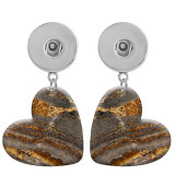 10 styles love resin Art pattern  Painted Heart earrings fit 20MM Snaps button jewelry wholesale