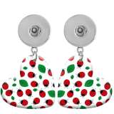 10 styles love resin pumpkin skull snowflake doughnut pattern  Painted Heart earrings fit 20MM Snaps button jewelry wholesale