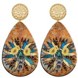 20 styles love Flower Butterfly pattern  Acrylic Painted stainless steel Water drop earrings