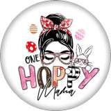 20MM words girl MOM  Print glass snap button charms