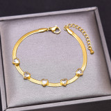 Zircon Heart Necklace Bracelet