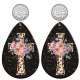 20 styles Faith Cross pattern Acrylic Painted stainless steel Water drop earrings