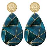 20 styles Geometry pattern  Acrylic Painted stainless steel Water drop earrings