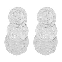 Multi layered irregular circular alloy earrings