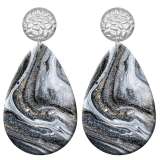 20 styles  Artistic pattern  Acrylic Painted stainless steel Water drop earrings