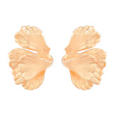 Alloy Leaf Flower Earrings