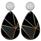 20 styles Geometry pattern  Acrylic Painted stainless steel Water drop earrings