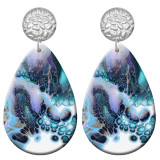 20 styles Pretty pattern  Acrylic Painted stainless steel Water drop earrings