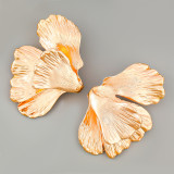 Alloy Leaf Flower Earrings