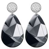 20 styles Geometry pattern  Acrylic Painted stainless steel Water drop earrings