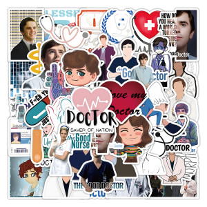 50 American TV series doctor graffiti stickers for decorating helmets, scooters, luggage compartments, waterproof stickers