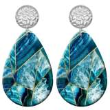 20 styles Geometry pattern  Acrylic Painted stainless steel Water drop earrings