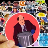 50 pieces of office stickers for non repeating American TV dramas, pull rod travel luggage waterproof stickers