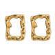 Retro vintage style alloy irregular square earrings