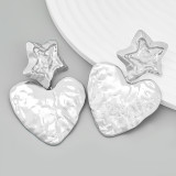 Alloy Star Love Earrings