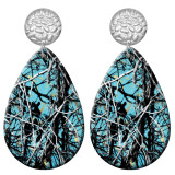 20 styles Colorful branches Artistic pattern  Acrylic Painted stainless steel Water drop earrings