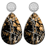 20 styles Colorful branches Artistic pattern  Acrylic Painted stainless steel Water drop earrings