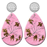 20 styles Colorful branches Artistic pattern  Acrylic Painted stainless steel Water drop earrings