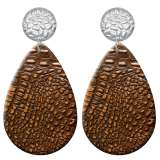 20 styles Crocodile snake pattern  Acrylic Painted stainless steel Water drop earrings