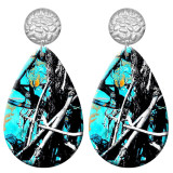 20 styles Colorful branches Artistic pattern  Acrylic Painted stainless steel Water drop earrings