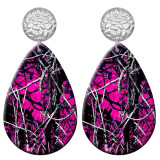 20 styles Colorful branches Artistic pattern  Acrylic Painted stainless steel Water drop earrings