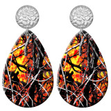 20 styles Colorful branches Artistic pattern  Acrylic Painted stainless steel Water drop earrings