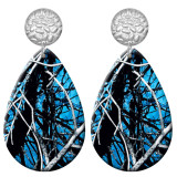 20 styles Colorful branches Artistic pattern  Acrylic Painted stainless steel Water drop earrings