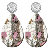 20 styles Colorful branches Artistic pattern  Acrylic Painted stainless steel Water drop earrings