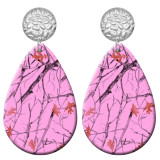 20 styles Colorful branches Artistic pattern  Acrylic Painted stainless steel Water drop earrings