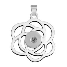 （Delivery time of 7 days）Stainless steel flower Pendant fit 20MM Snaps button jewelry wholesale
