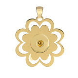 （Delivery time of 7 days） Stainless steel flower Pendant fit 20MM Snaps button jewelry wholesale