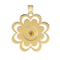 （Delivery time of 7 days） Stainless steel flower Pendant fit 20MM Snaps button jewelry wholesale