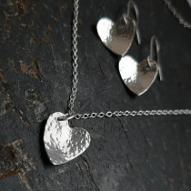 Love alloy pendant necklace earrings
