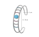 Stainless steel drip crescent hollow adjustable bracelet