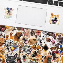 50 Realistic Dog Stickers Animal Cute Pet Collection Chai Dog Cute Animal Golden Hair Dog Head Expression Pack Waterproof Sticker