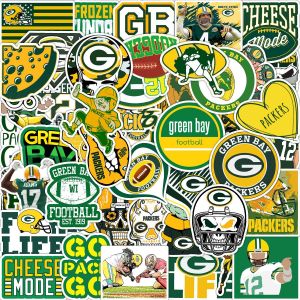 50 pieces of American rugby Green Bay team graffiti stickers, mobile phone water cup decoration stickers, waterproof hand tent stickers