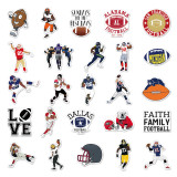 50 rugby graffiti stickers, sports stickers, DIY skateboard luggage stickers, waterproof