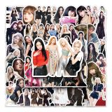 50 blackpink graffiti stickers for Korean women's groups, surrounding stickers for DIY phone cases, luggage stickers, waterproof