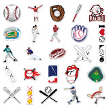 50 baseball graffiti stickers, personalized sports stickers, sports DIY skateboard luggage stickers, waterproof