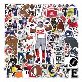 50 rugby graffiti stickers, sports stickers, DIY skateboard luggage stickers, waterproof