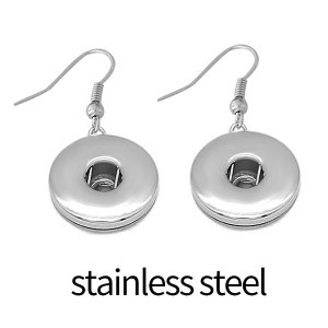 20MM Stainless steel  Earrings fit Snaps button jewelry wholesale