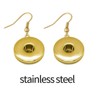 20MM Stainless steel  Earrings fit Snaps button jewelry wholesale