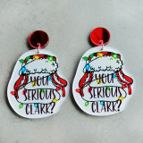 Christmas earrings, colored lights, circular acrylic Christmas tree, teacher earrings, gifts