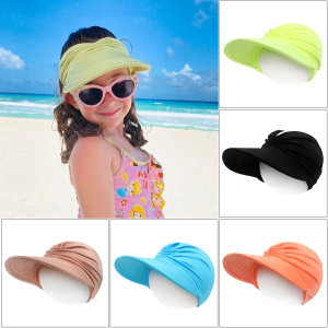 Summer Big brim Baby Children's Sunshade Hat Outdoor Beach Sunscreen Breathable Open Top Duck Tongue Hat