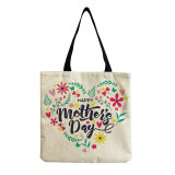 Mother's Day printed canvas shoulder bag