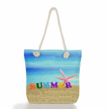 Beach Shell Holiday Print High Capacity Canvas Shoulder Bag