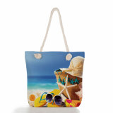 Beach Shell Holiday Print High Capacity Canvas Shoulder Bag