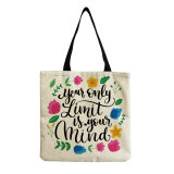 Mother's Day printed canvas shoulder bag