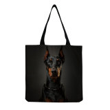 Beach bag cute pet dog printed canvas shoulder bag